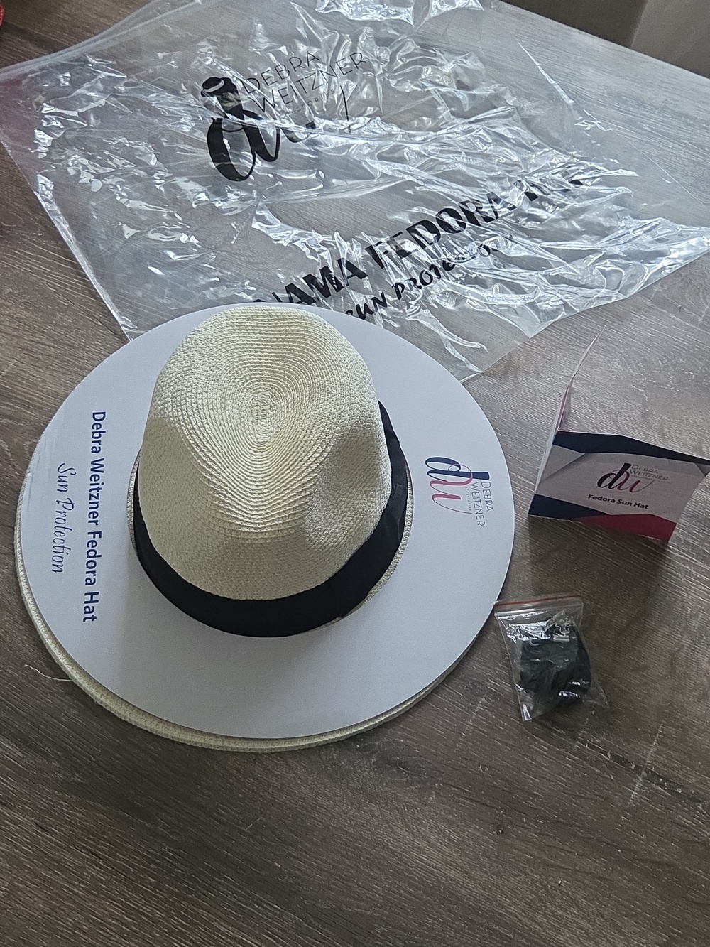 NEW! Debra Weitzner Panama Fedora Hat - Sun Hat UPF 50 Ivory Cream Off White